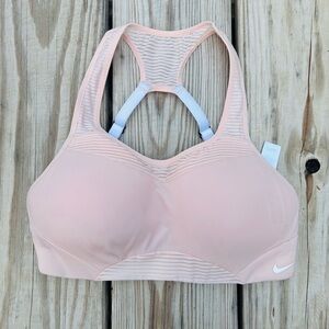 Nike Dri-Fit Wireless Lined Racerback Sport Bra Size‎ XS Light Pink Small Flaw